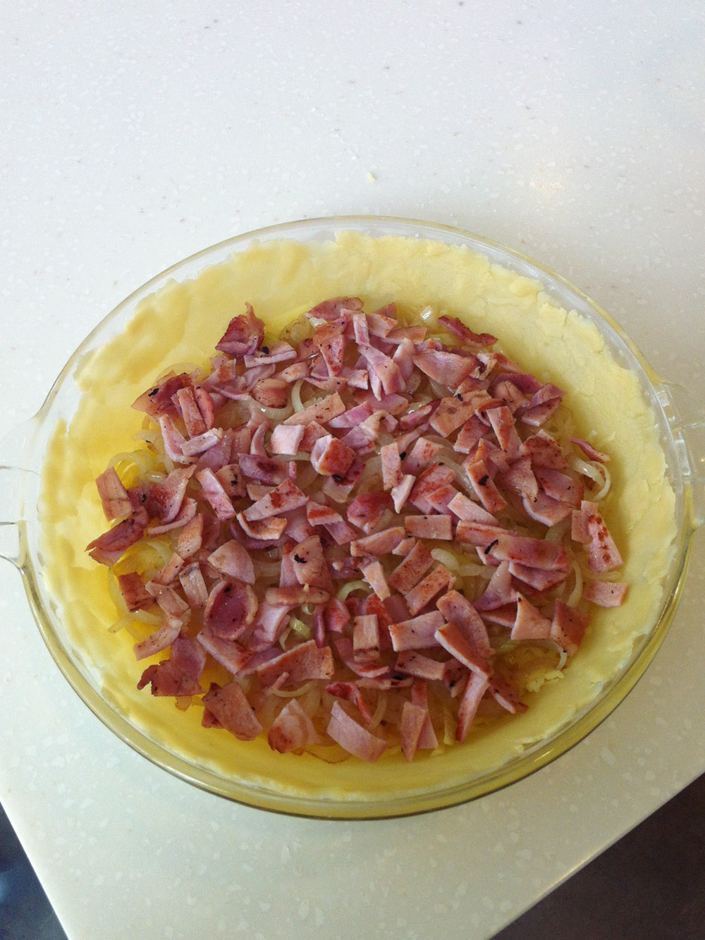 quiche bacon onions cheese egg